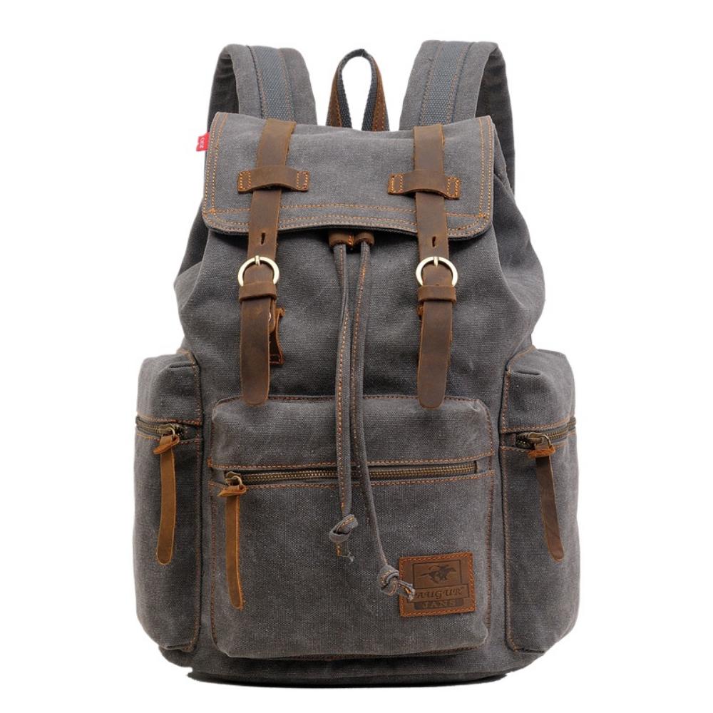 Canvas Bag Retro Men's Bag Durable Backpack Computer Bag Student Schoolbag Outdoor Travel Bag