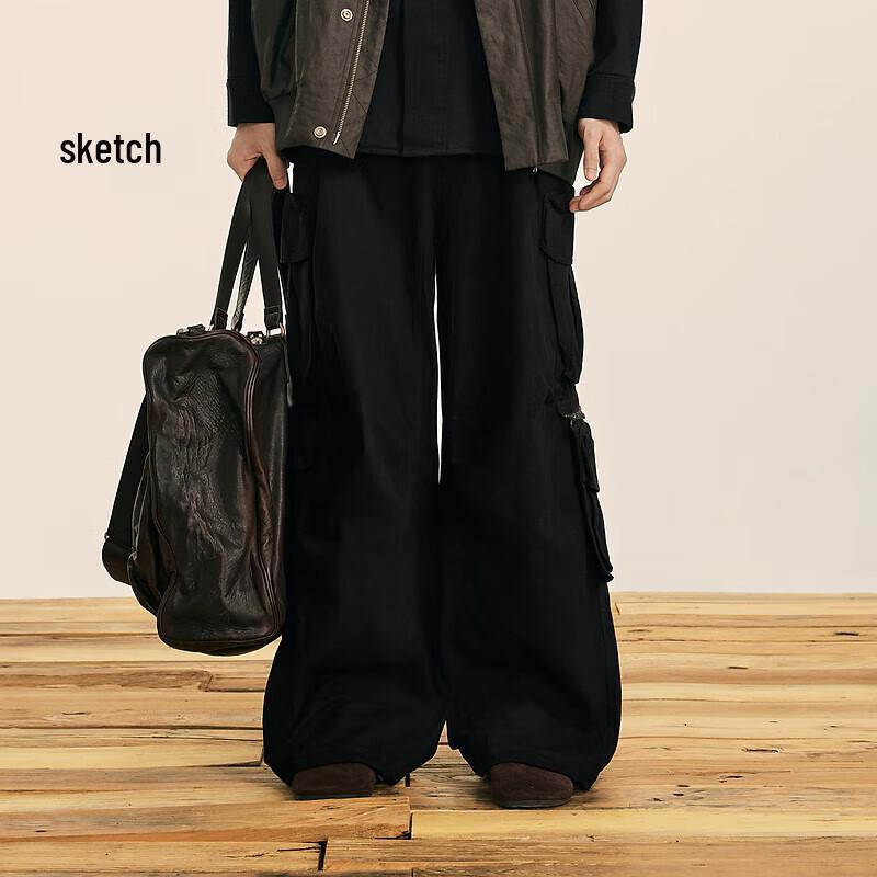 

CROQUIS Men s Casual Loose Cargo Pants M