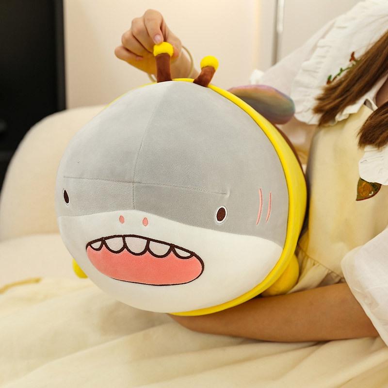 Bee Shark Plush Toy Funny Stuffed Animal Pillow Gift