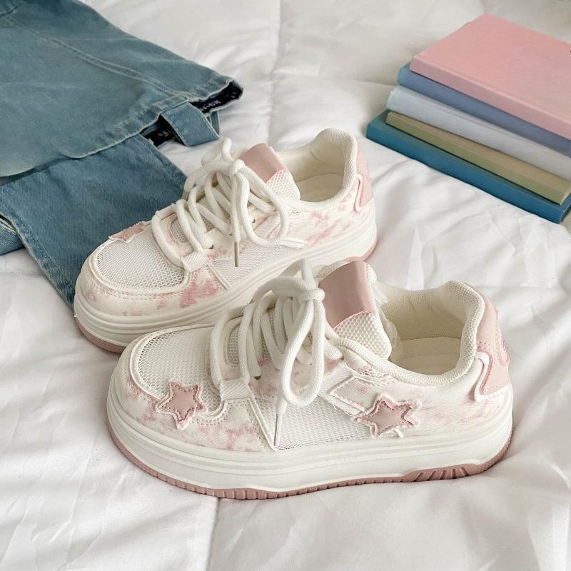 

Новая дышащая женская обувь Универсальные повседневные спортивные кеды на толстой подошве 40