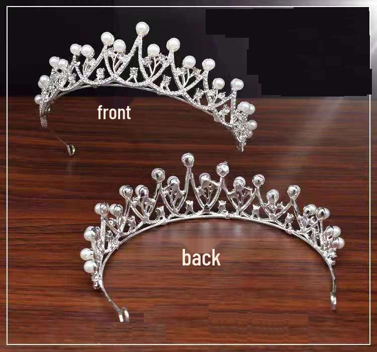 Rhinestone Bridal Jewelry Set: Korean-Style Crown, Necklace & Hair Accessories