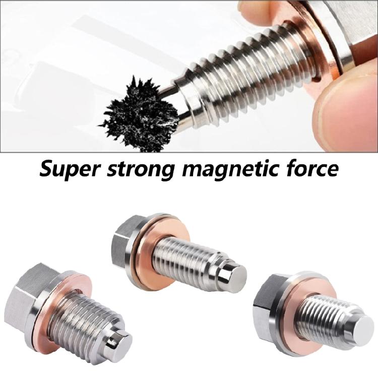 Magnetyczny Korek Oleju Samochód Motocykl Ulepszanie Konserwacji Silnika Pielęgnacja ze Stali Nierdzewnej M12x1.25/M12x1.75/M14x1.5