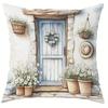 Vibrant Wildflower & Butterfly PillowcasesLiving Room Sofa Cushion Cover, Soft and Comfortable, Bedroom Room Decoration