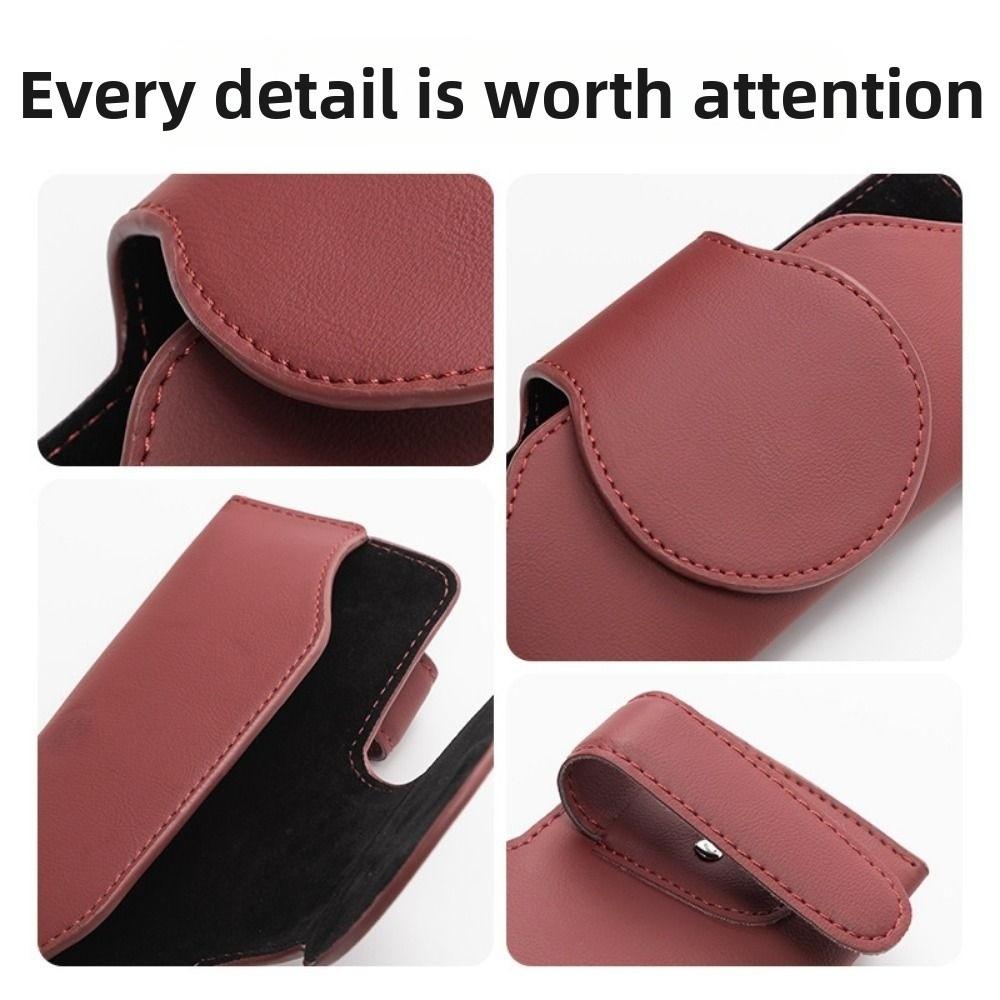 PU Leather Car Glasses Case Anti-Scratch Eyeglass Case Car Sunglasses Holder Stable Wear-Resistant Sun Visor Storage Box