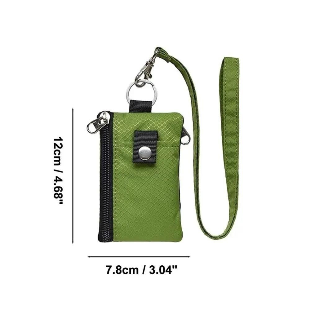 Waterproof RFID Blocking Wallet Lanyard Keychain Zipper Case Anti-Theft Wallet Slim Design ID Window Wallet Travel Use