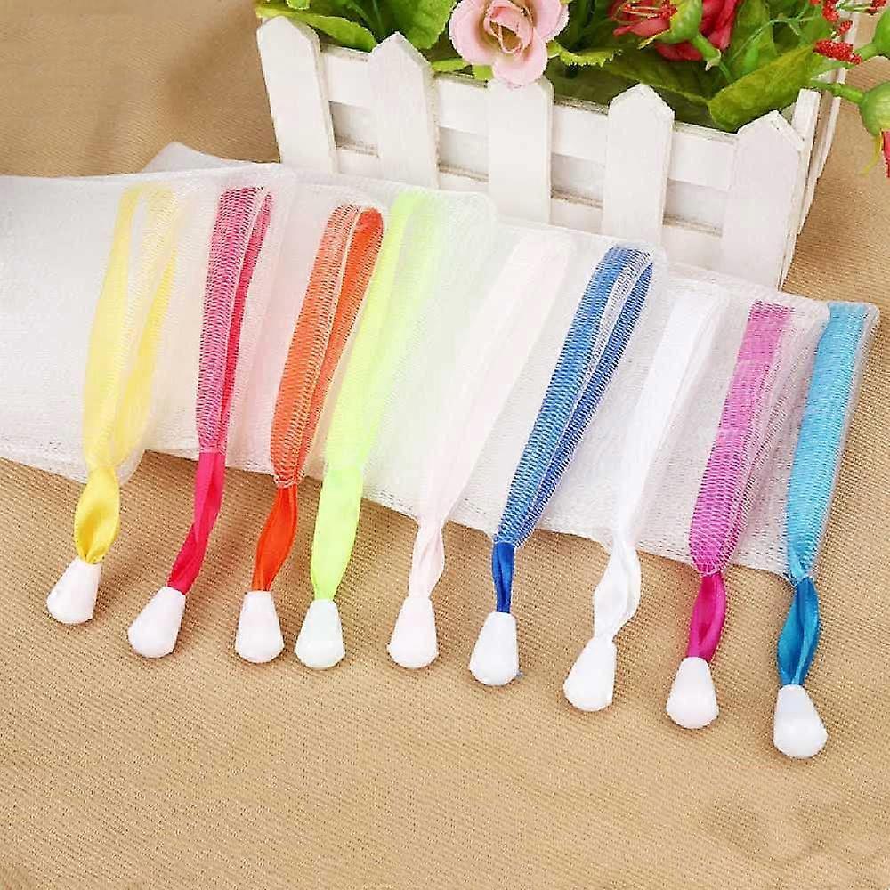 5PCS Handmade Soap Foaming Net Foaming Net Facial Cleanser Cleansing Net Face Soap Bag Foamer 9.5*15cm Random Color