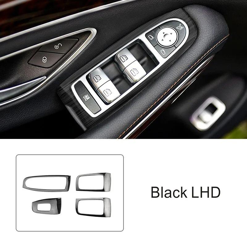 Door Window Lift Glass Panel Frame For Mercedes Benz S Class W222 2014- Carbon Pattern Trim Interior Car Accessories Sticker