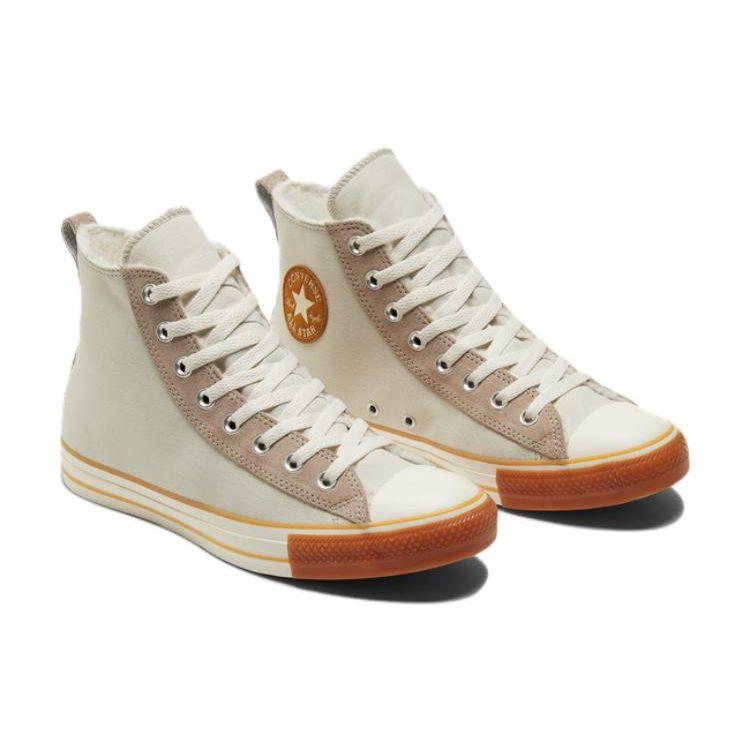 Converse Chuck Taylor All Star Fleece Comfortable Versatile Durable High-Top Canvas Shoes Unisex Sneakers Orange Brown A04407C
