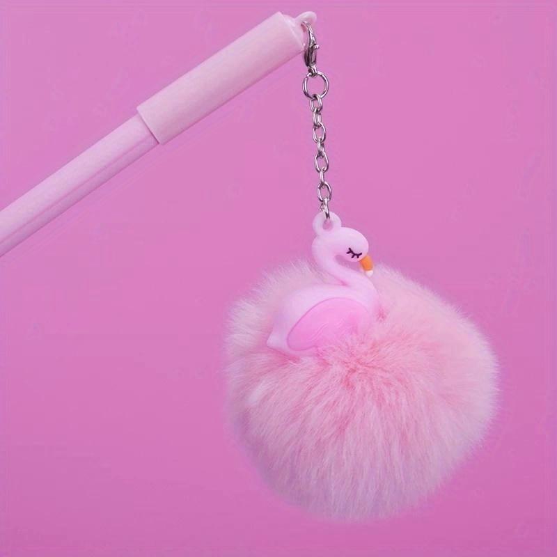 1 τεμ Pink Flamingo Gel στυλό Όμορφα βελούδινα στυλό κύκνου για σχολικά δώρα για κορίτσια που γράφεις Kawaii Neutral στυλό Σχολικά είδη γραφικής ύλης