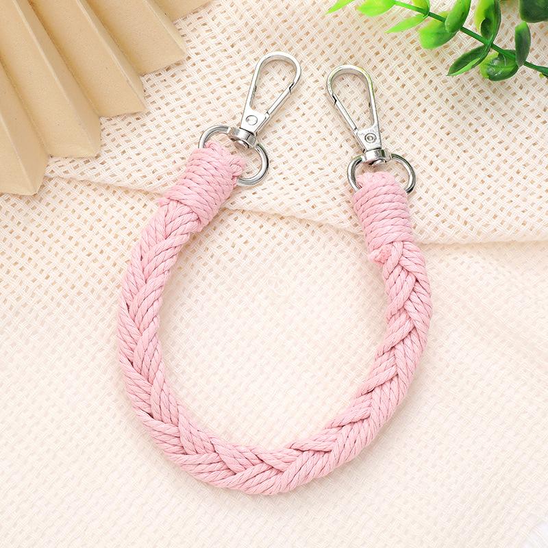 

Handmade woven bracelet phone case hanging rope pendant