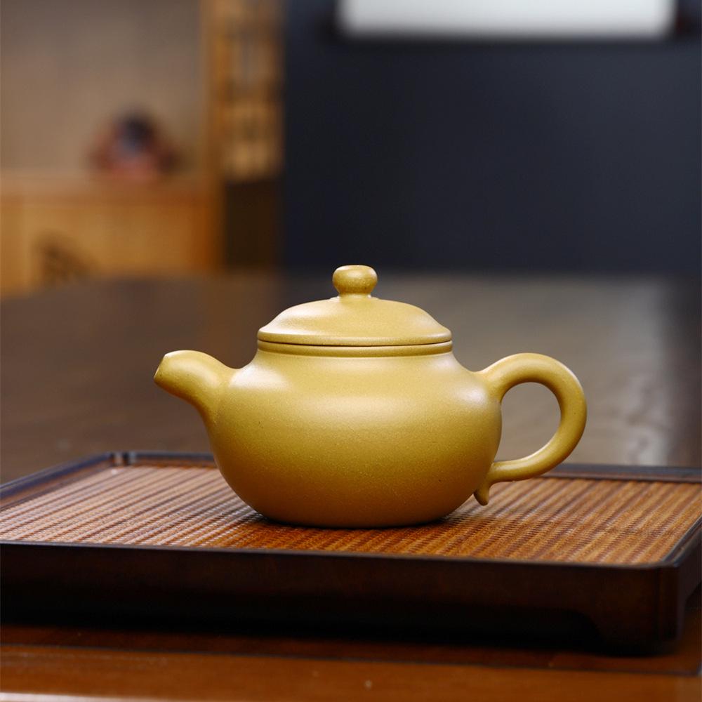 Yixing Handmade Golden Duan Ni Zisha Teapot - Antique Style Household Tea Brewing Set