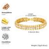 Bracciale a Catena Fermagli 14K Placcato Oro Zirconia Cubica Cinturino per Orologio Maglie Spesse Regolabile Impilabile Gioielli Per Donna Ragazza Regalo