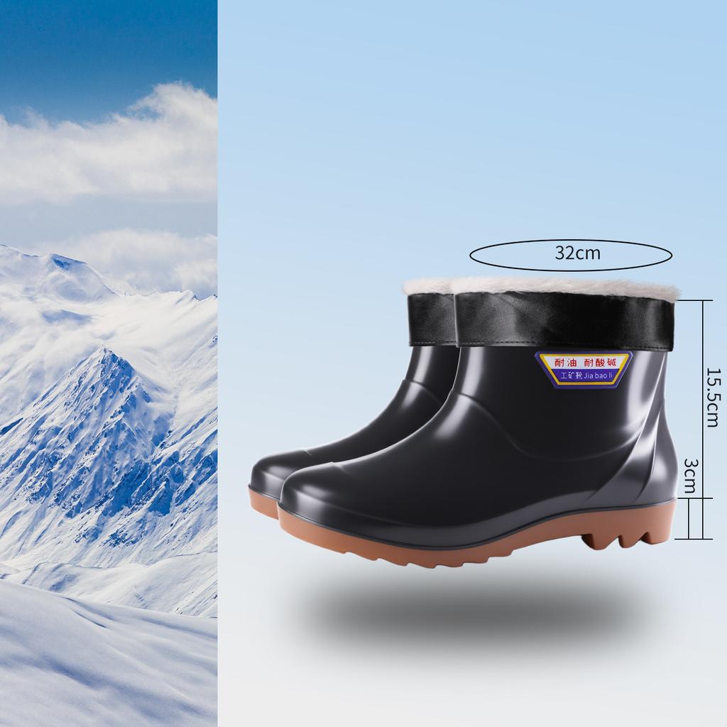 Zhengli high tube rain shoes men's medium tube waterproof rain boots non-slip beef tendons to keep warm