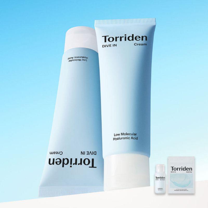 Torriden DIVE-IN Крем с низкомолекулярной гиалуроновой кислотой Двойной специальный набор Глубокое увлажнение Набор для ухода за кожей
