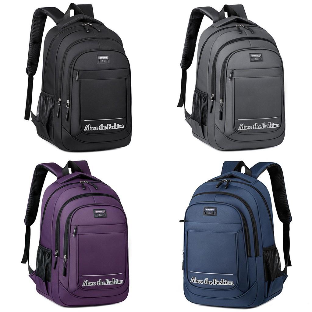 Capacity Large Student Travel Backpack With Letter Embossing Design For Teens