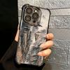Chinese Style Ink Painting Art Soft Phone Case For iPhone 15 16 17 Air 14 Pro Max 16E Plus 13 12 Mini Plating Anti-Fall Fundas