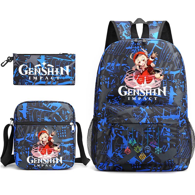 Three-piece Backpack Versatile High School Travel Bag