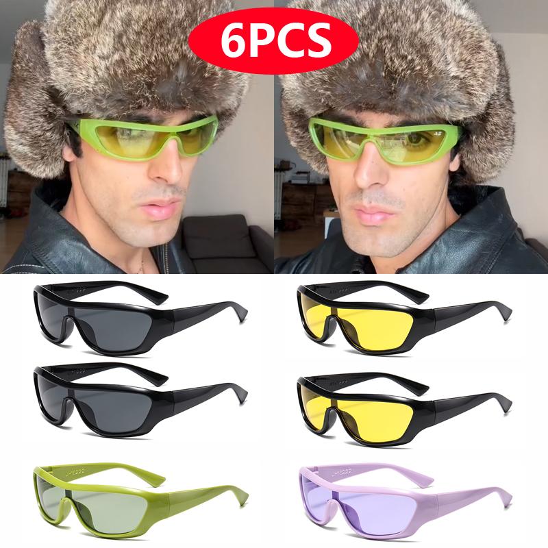 3pcs Punk Style Glasses Women Large Frame Sunglasses Set Fashion Cat Eye Retro Sun Glasses Unisex