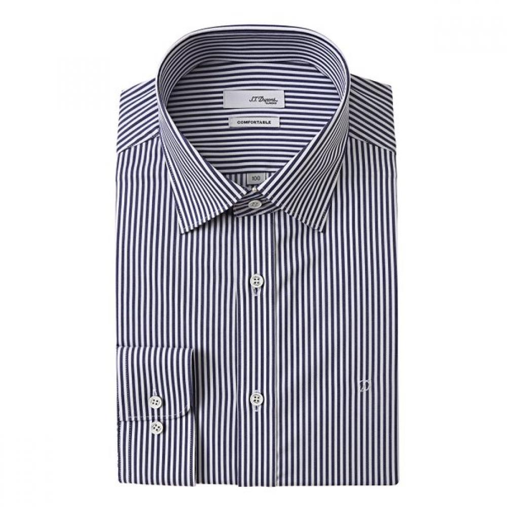 S.t. Dupont Long Sleeve Slim Fit Stretch Stripe Shirt Se5fm22ls930sny 95