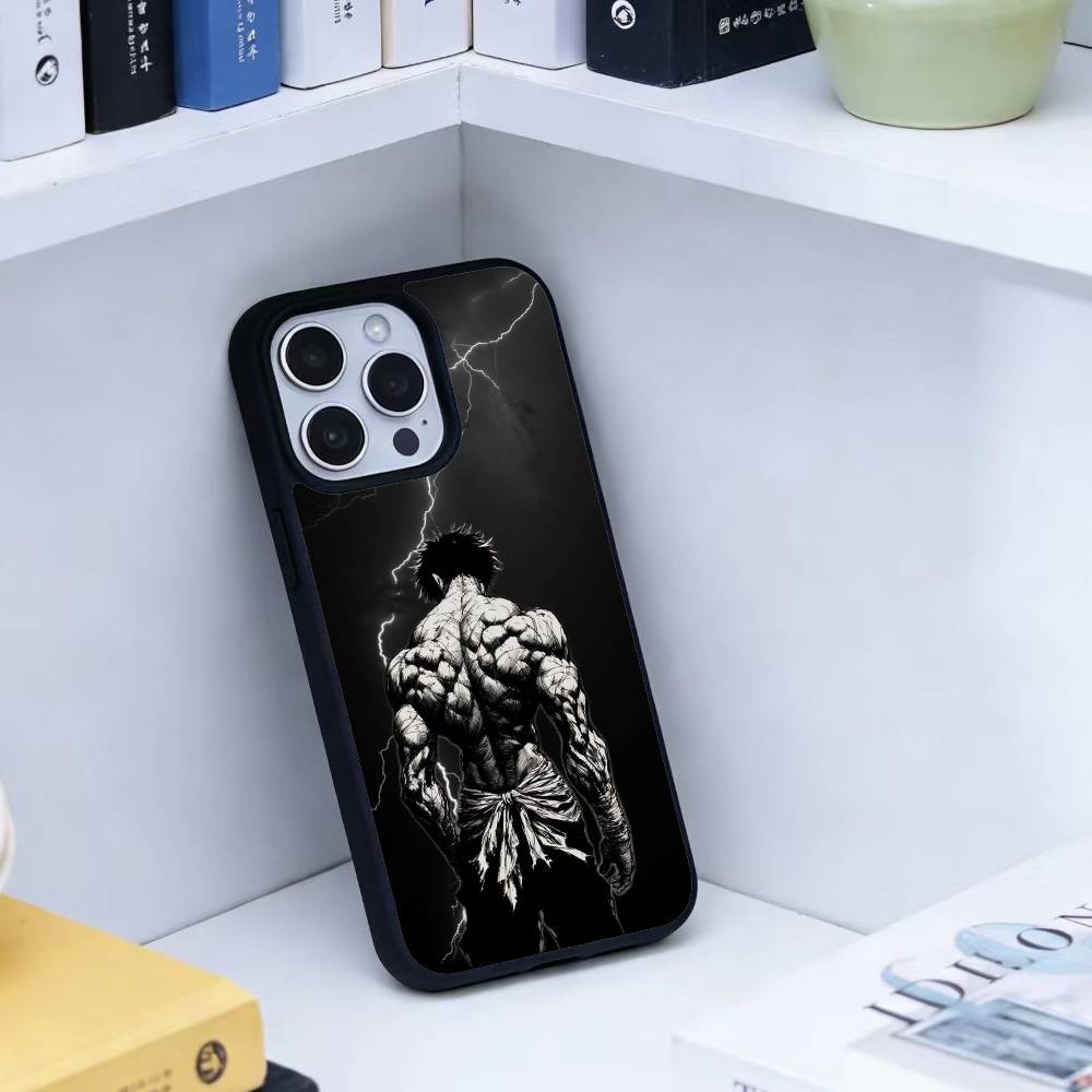 Anime Baki H-Hanmas Phone Case For iPhone 14,16,15,13,17,12,Plus,Pro,Max Magnetic For Magsafe Frosted Cover
