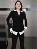 2026 Spring Fashion Korean Color-Block Patchwork Two-Piece Long Sleeve Women's Shirt