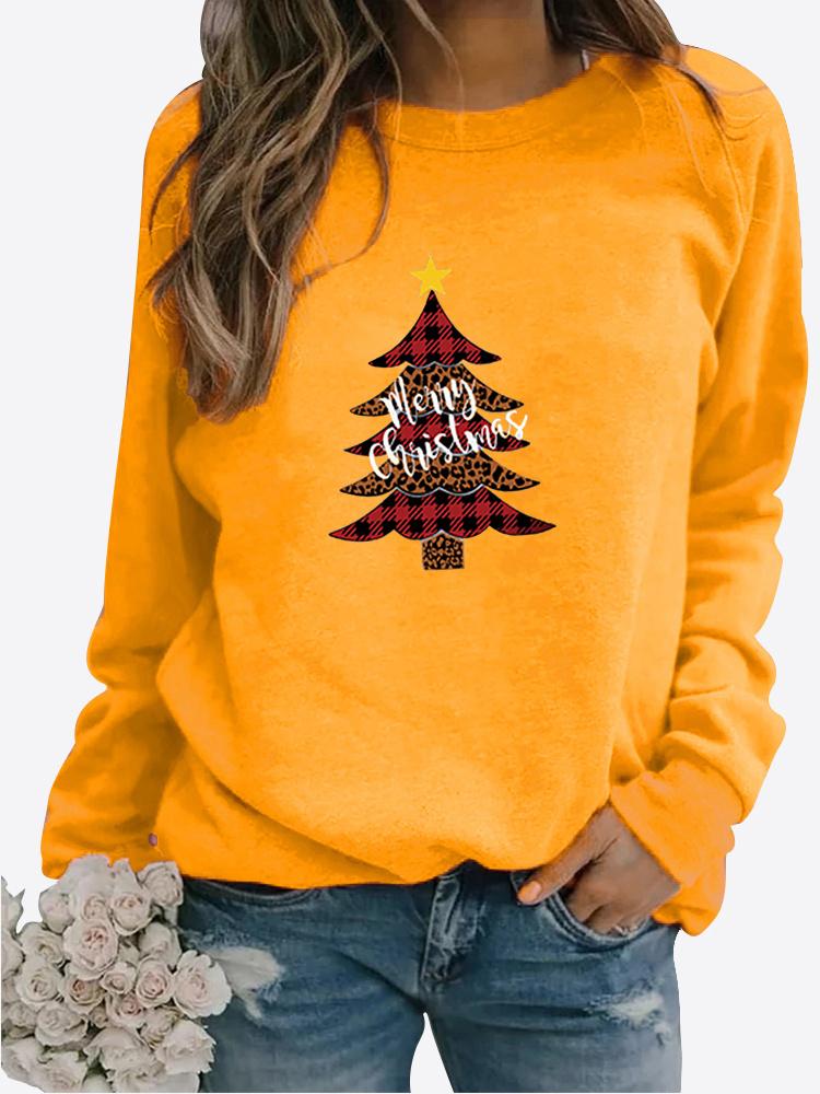 

Женская осенне-зимняя повседневная модная однотонная футболка с круглым вырезом и длинными рукавами, с принтом снеговика, свободная блузка, топы 3XL жёлтый