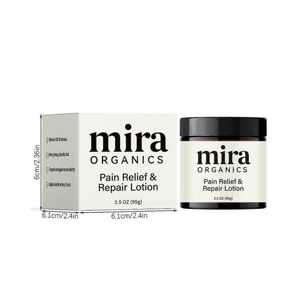 99G Mira Pain Relief Lotion, Professional Skin Repair Cream, Mira Organics Cream,Natural Botanical Blend for All Skin Types