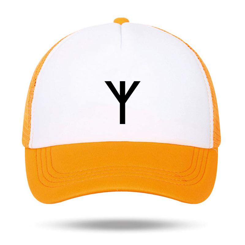 Algiz Rune Viking Protection Symbol Trucker Hat Unisex Mesh Back Snapback Cap Nordic Futhark Runes Summer Baseball Cap Casquette