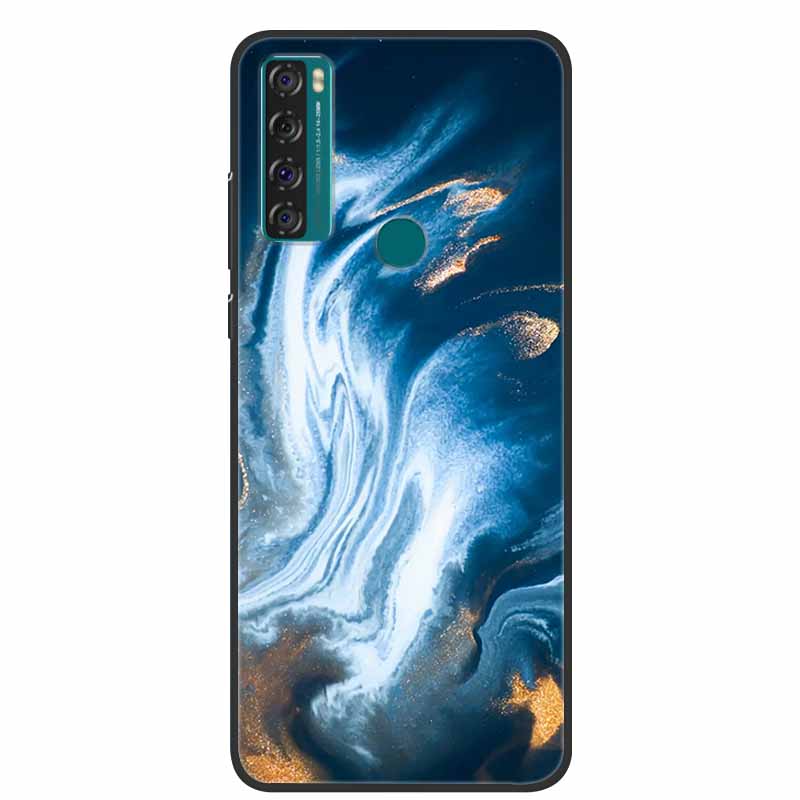 For TCL 20 R 5G Case Marble Silicone TPU Soft Phone Back Cover Case For TCL 20R 5G Funda Bumper Protector Capa Shockproof Coque