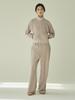 NOUVE Stretch Jersey Zip-Up Set - Beige