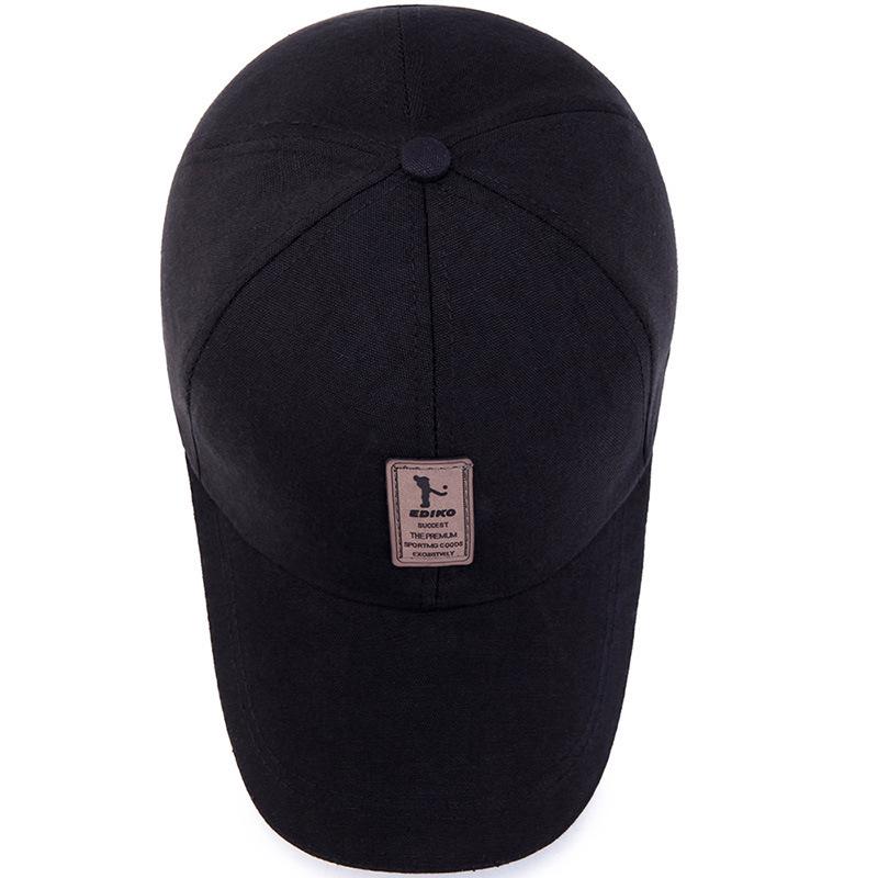 Fashion Korean Baseball Cap Canvas Extended Brim Sandwich Spring and Autumn Print Outdoor Hat Sun Hat