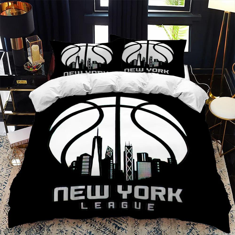 Kids Basketball Duvet Cover Set 3D King Queen Size Cool Sport Theme For Kids Children Teens Ball Gaming Polyester Bedding Set