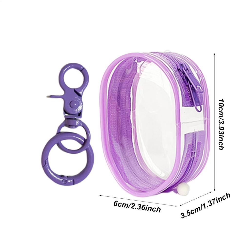 

Transparent Plush Dolls Storage Pouch Keychain Bag Storage Pouch Mystery BoxOrganizer Box Doll Bag Thicken Keychain Wallet