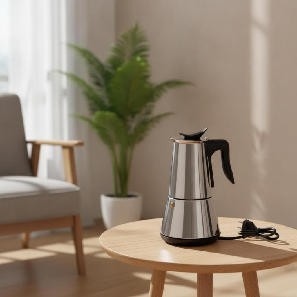 Electric Pot Stainless Steel Coffee Brewer Maker FoodGrade with Plug for