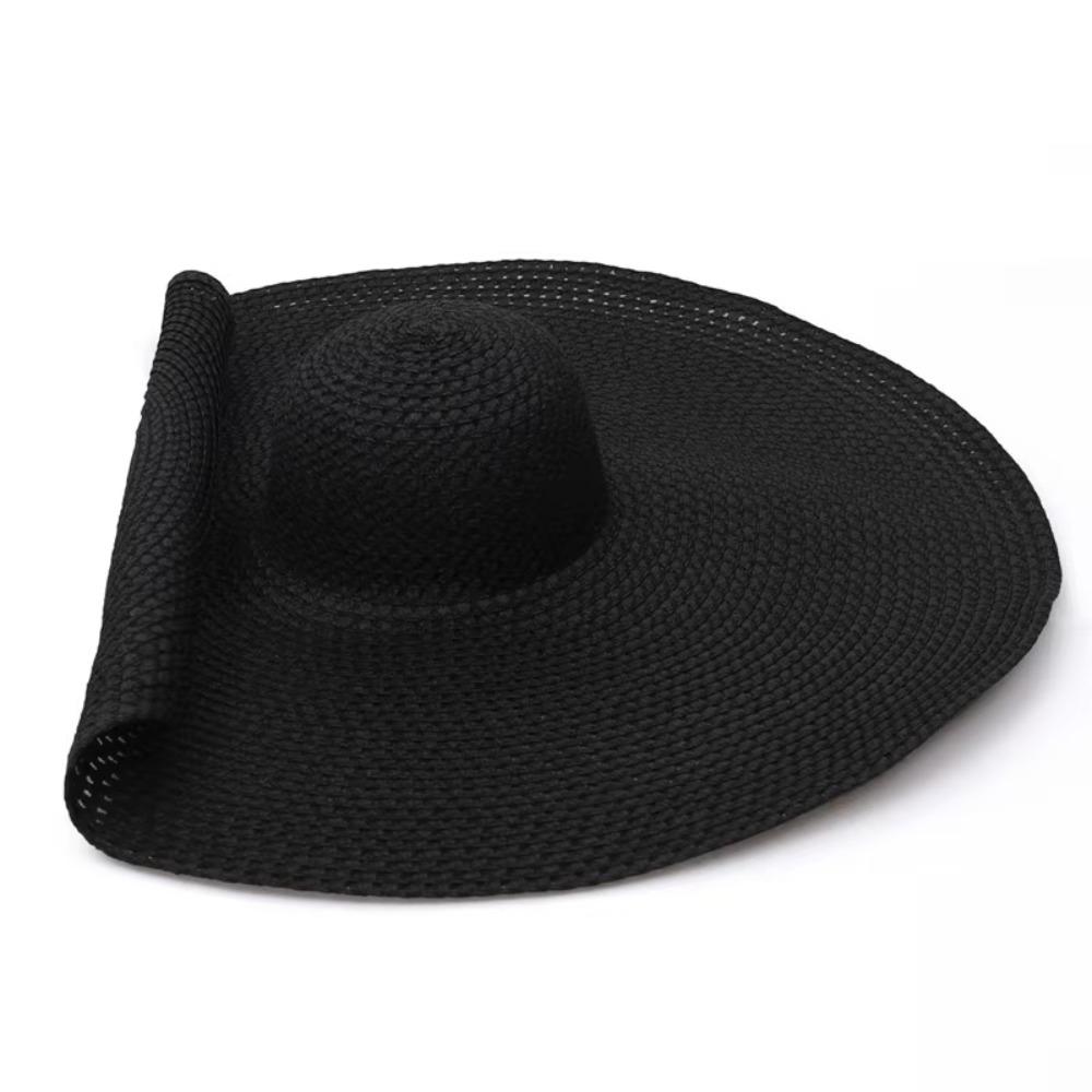 Large Wide Brim Straw Hat Straw Sun Hat High Quality Bucket Hat  for Adults Kids Traveling