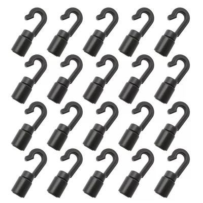 20 Pcs Bungee Shock Cord Hook for 1/4 Inch Cord Rope