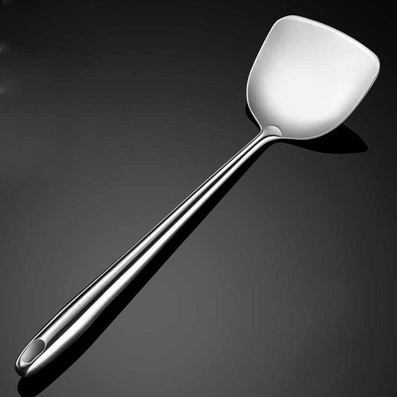 Stainless Steel Kitchen Utensil Soup Ladle Solid & Slotted Turner Wok Spatula Kitchen Colander Strainer with Ergonomic Handle