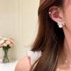 Exquisite French Pearl Bow Lace Earrings for Women - Unique Light Luxury Studs