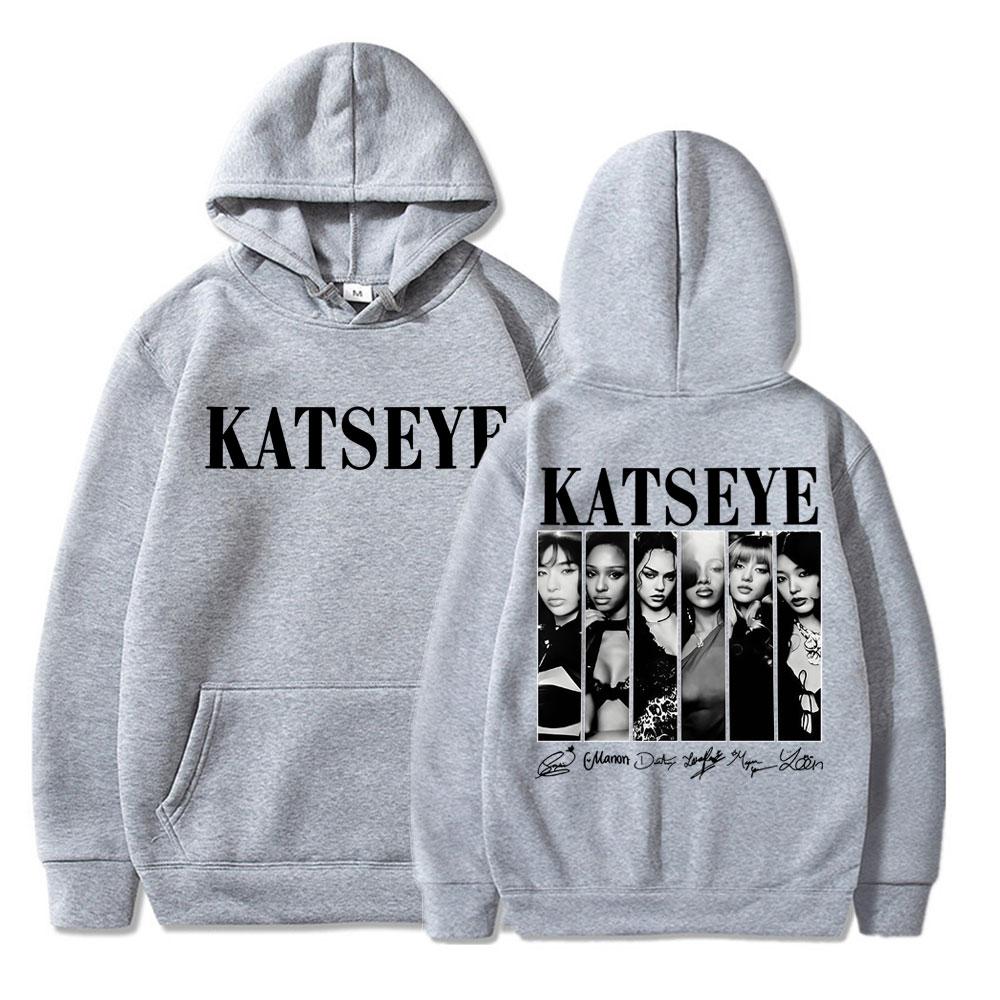 Limted Kpop Katseye Print Hoodies Vintage Trendy Men Women Y2k Hoody Sweatshirt Fleece Oversized Tracksuit Streetwear Fans Gifts