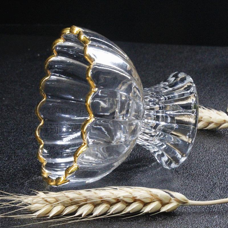 Creative Exquisite Transparent Glass Ice Cream Cup Cold Drink Cup Glass Tableware