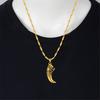 Punk  Dragon Pattern Wolf Tooth Pendant Male Gold Color Stainless Steel Animal Amulet Necklace For Men Cool Jewelry Gift