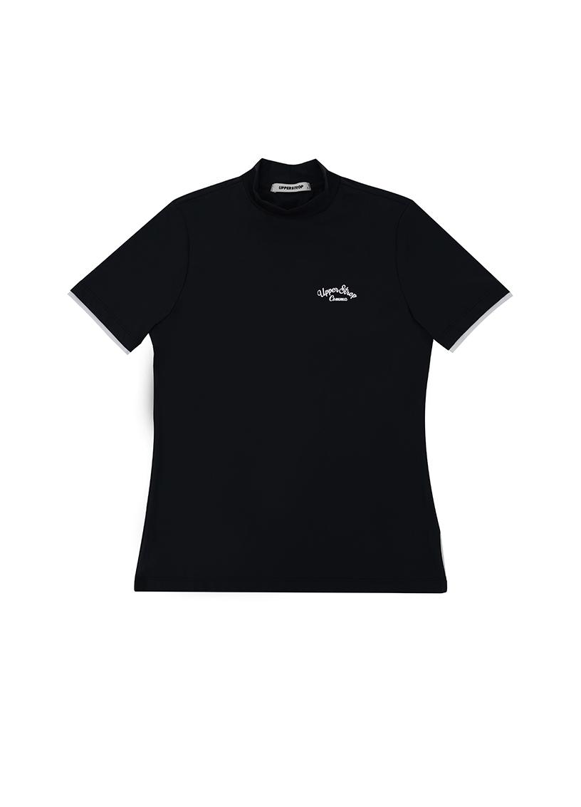 Upper Strop Golf [Upw4047] Upst Golf Women S Mock Neck Short Sleeve T-Shirt Black M