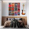Woonkit Vintage Rock Band Posters for Room Aesthetic, 70s 80s 90s Retro Music Room Wall Bedroom Decor Art, Vintage Rock Concert Poster Wall Collage,
