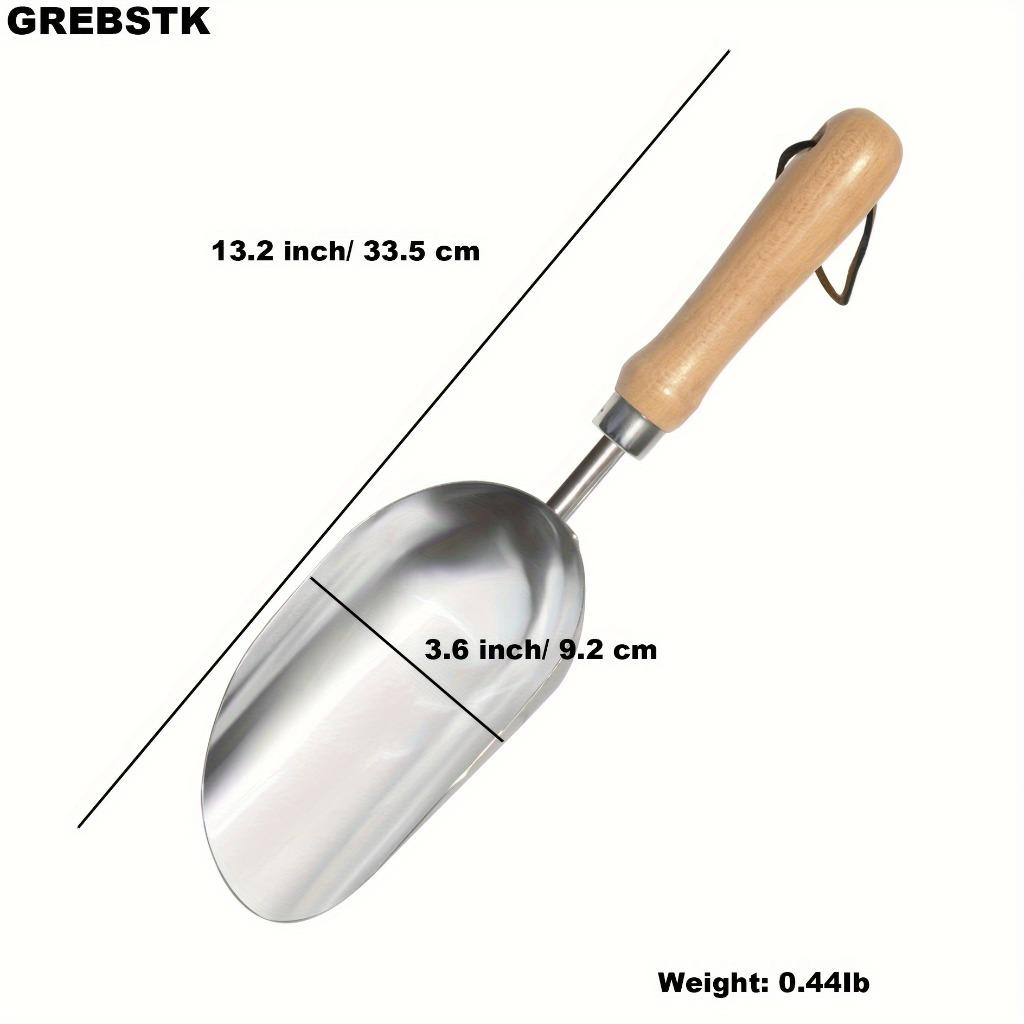 1pc Garden Hand Large Capacity Fertilizer Scoop Soil Shovel Stainless Steel Gardening Trowel For Transplanting, Digging, Planting, Cultivation, 13in