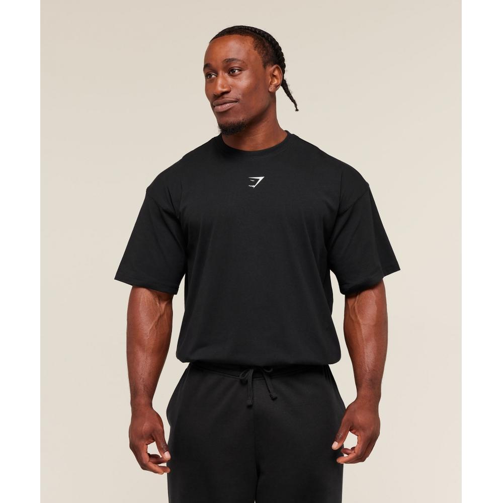 Gymshark Power T-Shirt Schwarz oaT Weiß A4b9w Bc2v