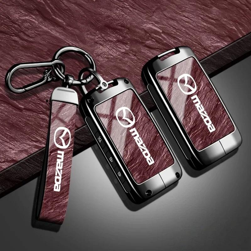 Leather car key cover key case for Mazda 2 3 6 CX3 CX5 CX8 CX30 CX-5 CX-30 CX-8 CX-3 CX4 MX-5 BT50 BT-50 Atenza Axela Shell Bag W4
