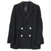 chaos CH007016ER Black Linen Double Breasted 4B Tailored Jacket Jacket F blackUsed