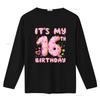 Its My 16th Birthday Sweet Donut 16 Year Old Bday Girl T Shirt Vintage Washed Casual Unisex Soft Stretched Breathable