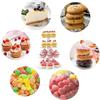 3/4/5/6Tier Acrylic Round Cupcake Stand Clear Birthday Cupcake Stand Holder Dessert Display for Wedding Birthday Christmas Party
