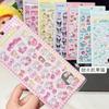 Kawaii Hellokitty Kuromi Cinnamoroll 3D Sanrio Stickers Anime Transparent Jelly Crystal Decorative Sticker Phone DIY Kids Toy
